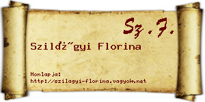 Szilágyi Florina névjegykártya